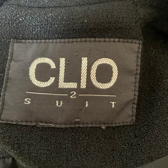 CLIO 2 Suits Cropped Black Blazer Size Large - Picture 4 of 6